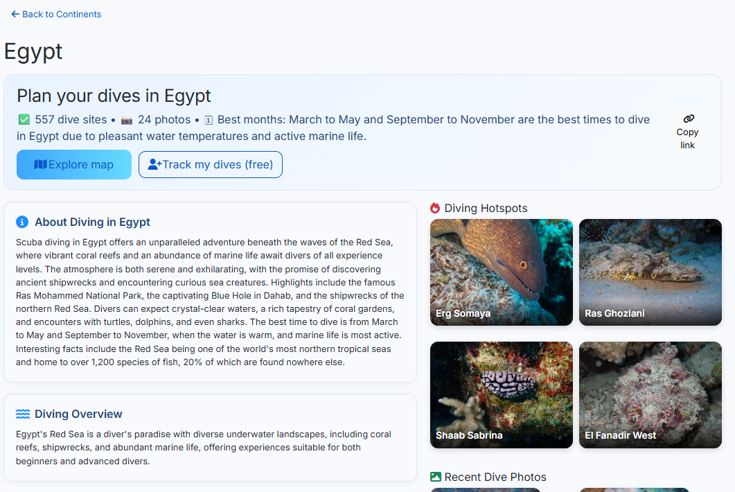Automated Scuba Diving Description Generator.