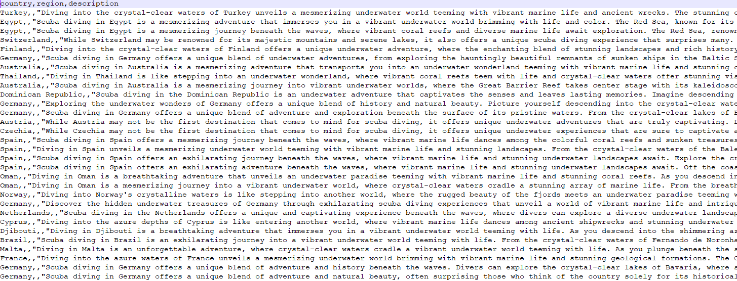 Automated Scuba Diving Description Generator. image 3