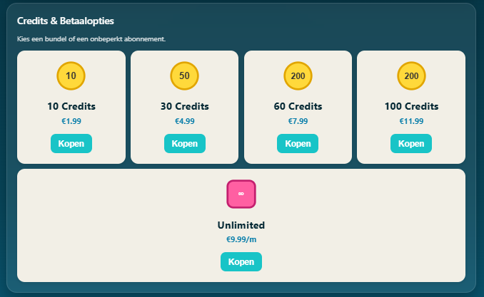 Stripe Payments & Credit System image 3